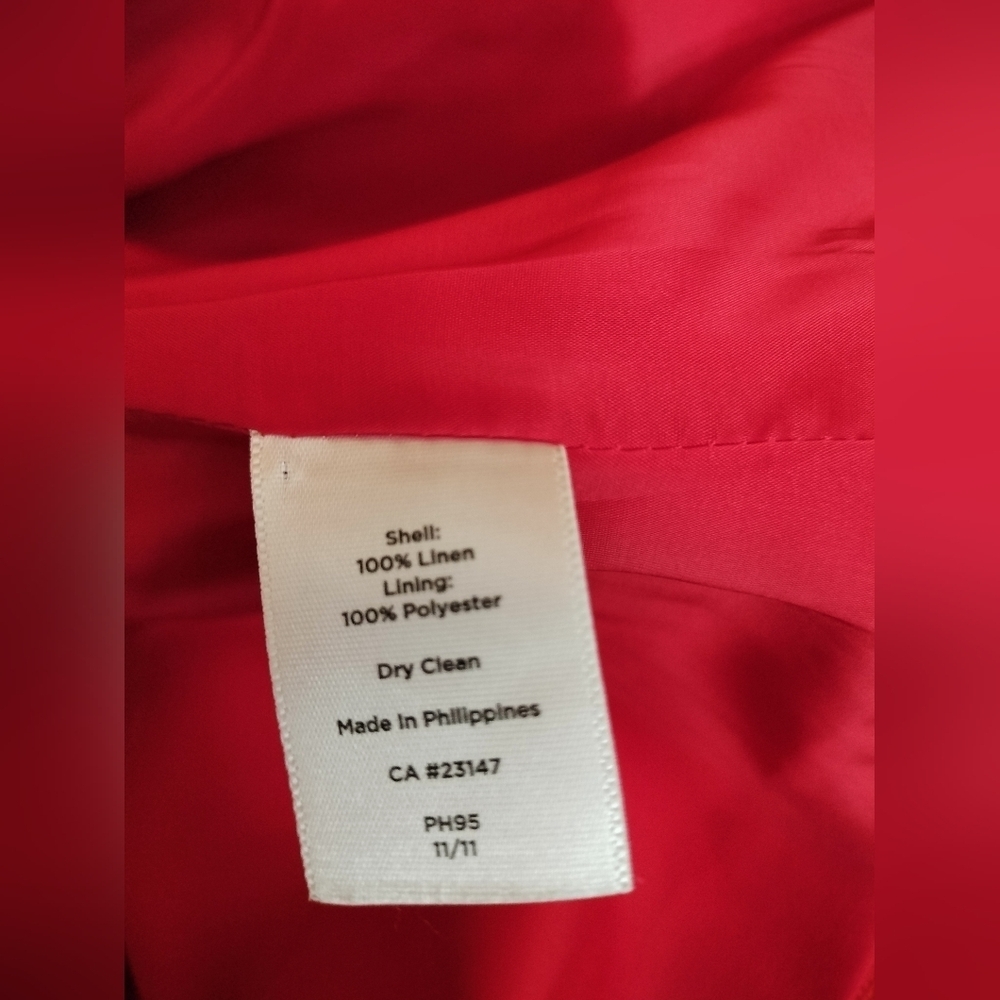 Talbots Classic Orange Women's Blazer Size-10 With 3/4 Sleeve - Picture 5 of 5